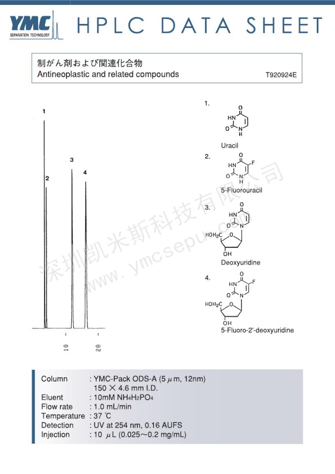 HPLC检测抗肿瘤药物及相关化合物